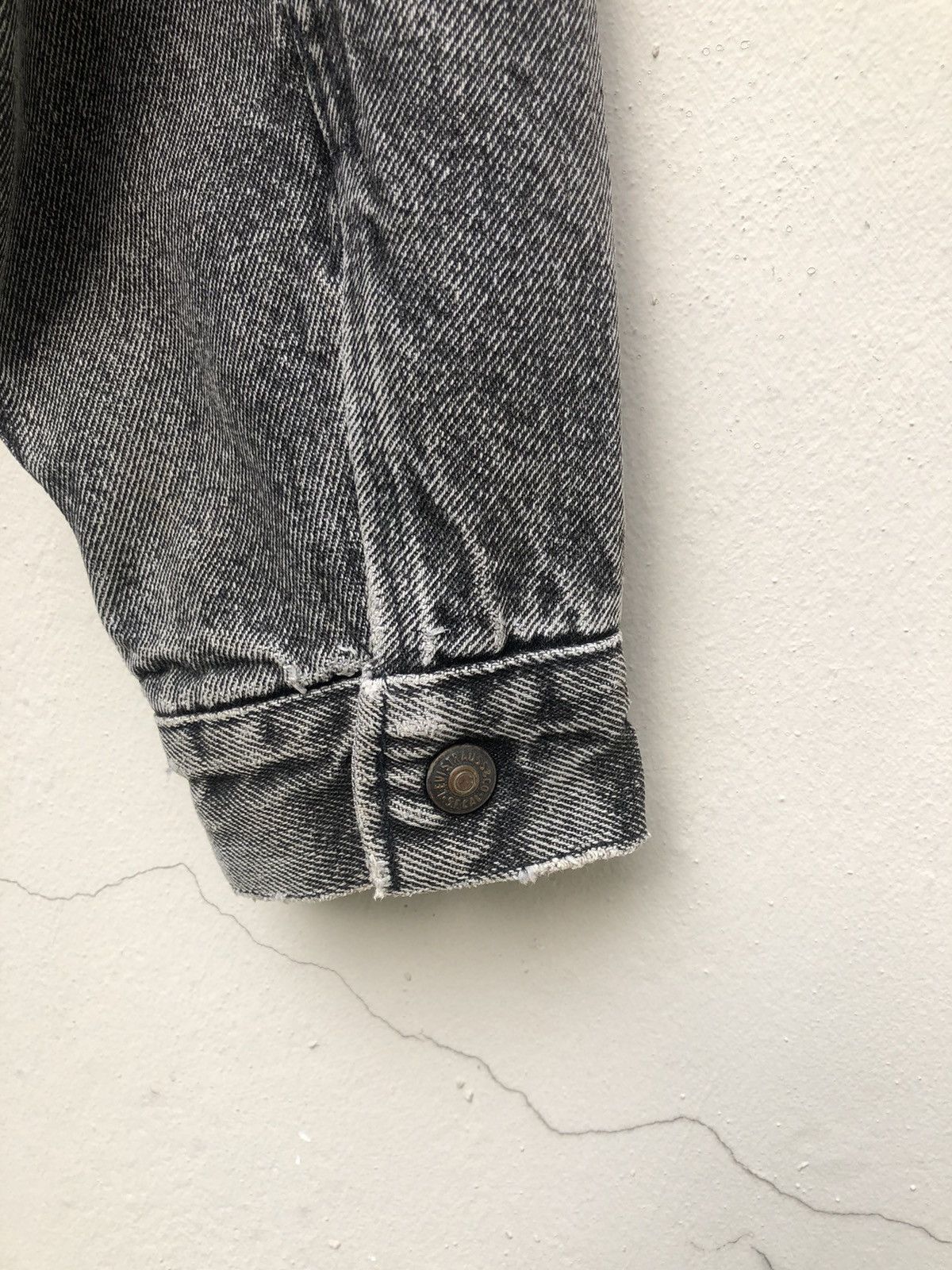Levi's 80s Levi’s Sherpa Lining Distressed Faded Black Jacket Size US L / EU 52-54 / 3 - 12 Thumbnail