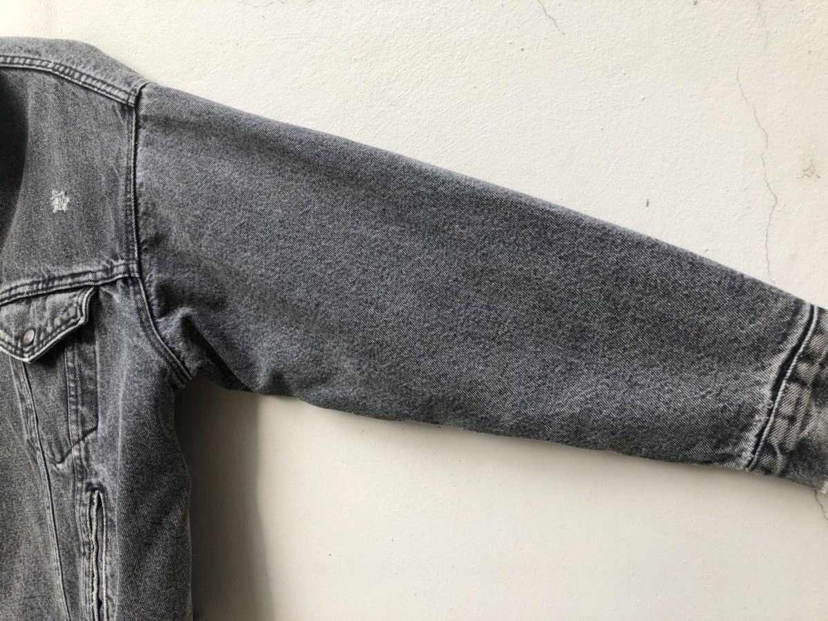 Levi's 80s Levi’s Sherpa Lining Distressed Faded Black Jacket Size US L / EU 52-54 / 3 - 5 Thumbnail