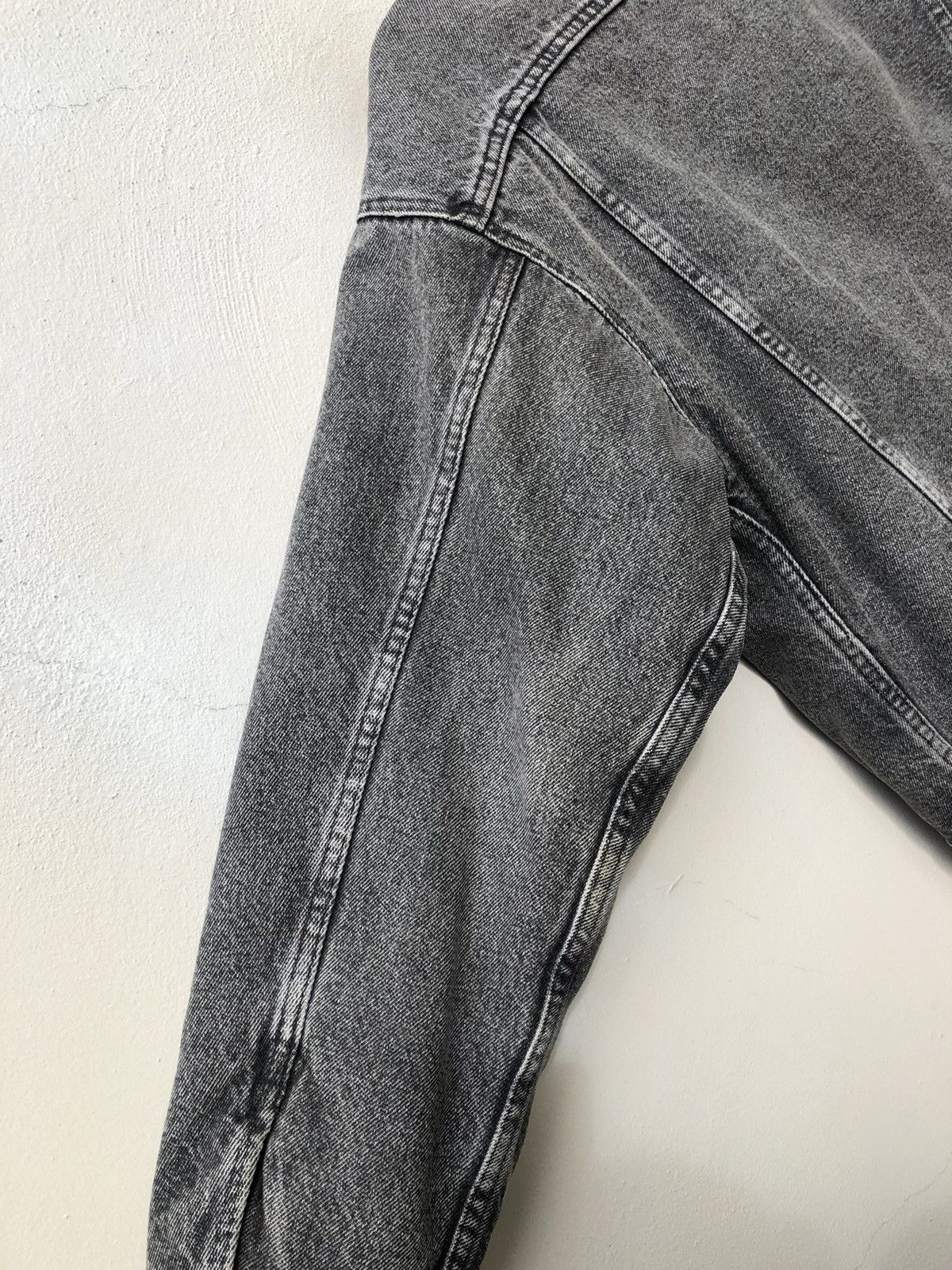 Levi's 80s Levi’s Sherpa Lining Distressed Faded Black Jacket Size US L / EU 52-54 / 3 - 13 Thumbnail