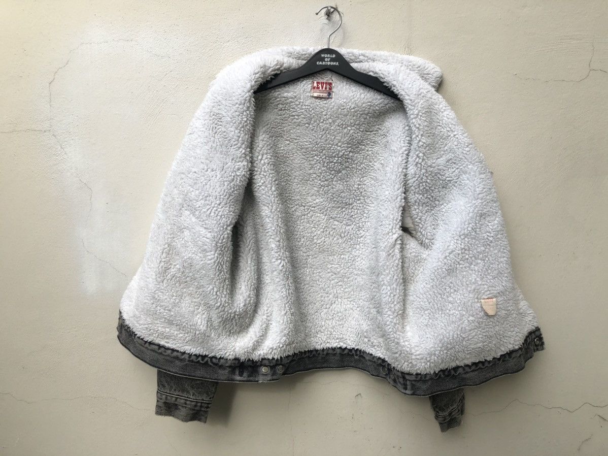 Levi's 80s Levi’s Sherpa Lining Distressed Faded Black Jacket Size US L / EU 52-54 / 3 - 15 Thumbnail
