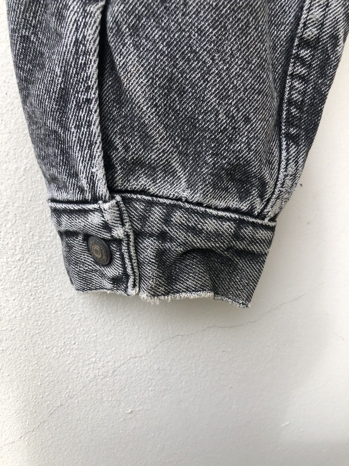 Levi's 80s Levi’s Sherpa Lining Distressed Faded Black Jacket Size US L / EU 52-54 / 3 - 14 Thumbnail