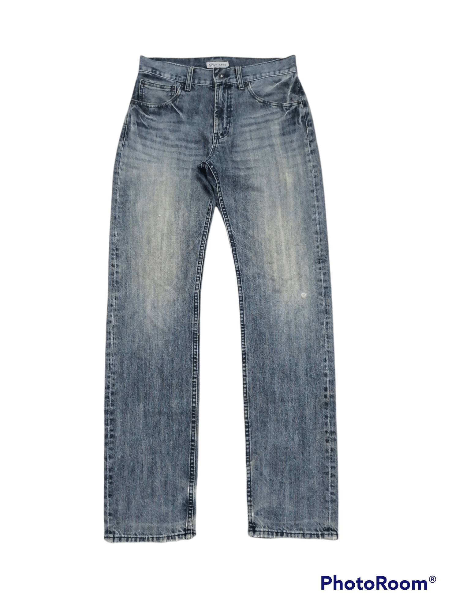 Japanese Brand Skull Logo❗Sorridere Distressed Denim Pants🔥 Size US 29 - 3 Thumbnail