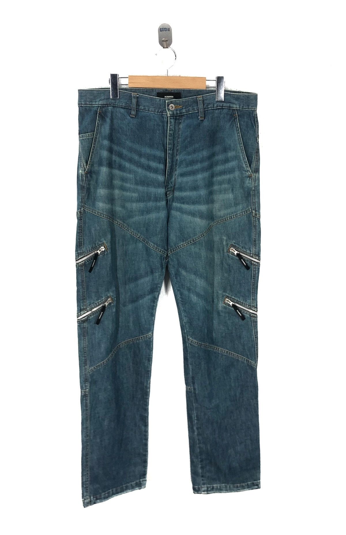 Designer × Japanese Brand SCANNER DENIM ZIPPER FUNDAMENTAL PRODUCT JAPAN Size US 37 - 1 Thumbnail