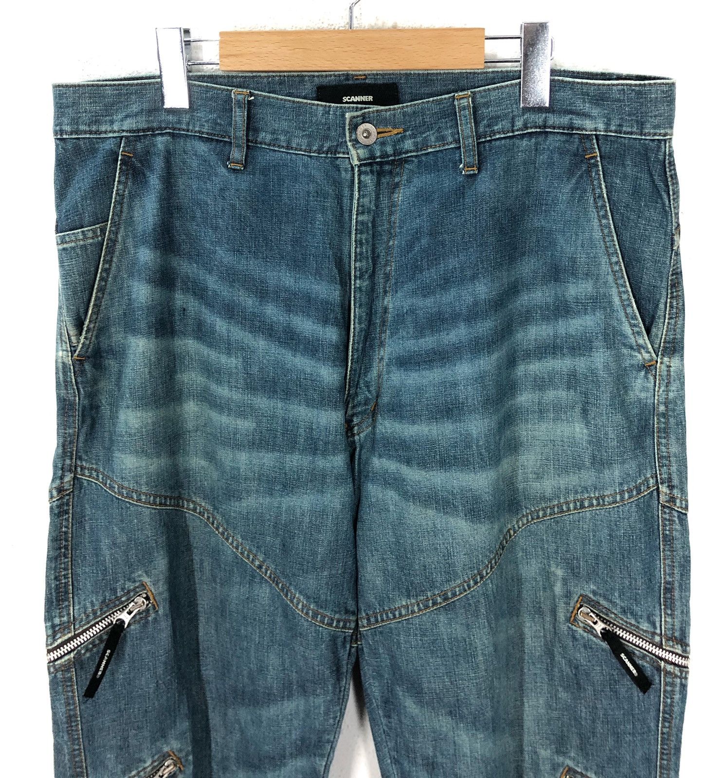 Designer × Japanese Brand SCANNER DENIM ZIPPER FUNDAMENTAL PRODUCT JAPAN Size US 37 - 3 Thumbnail