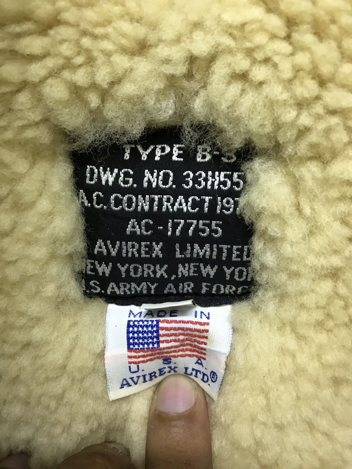Avirex 🛩Rare Vtg 80s Avirex Type B3 Jacket Shearling Made in USA Size US M / EU 48-50 / 2 - 6 Thumbnail
