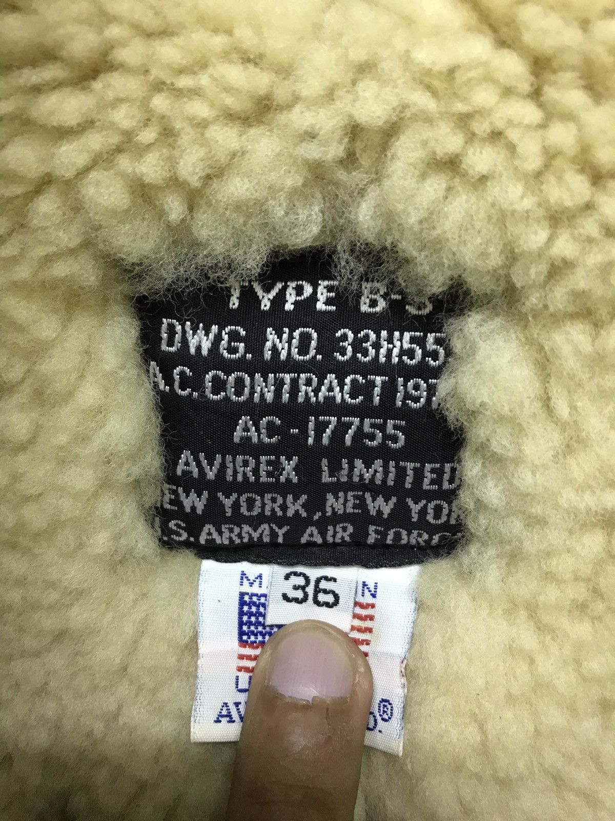 Avirex 🛩Rare Vtg 80s Avirex Type B3 Jacket Shearling Made in USA Size US M / EU 48-50 / 2 - 7 Thumbnail