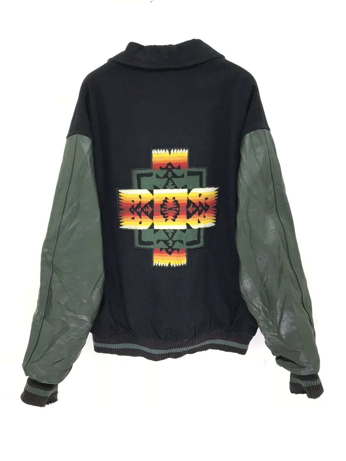 Navajo Pendleton Varsity Jacket Made in USA Pendleton Varsity Jacket Native Grailed