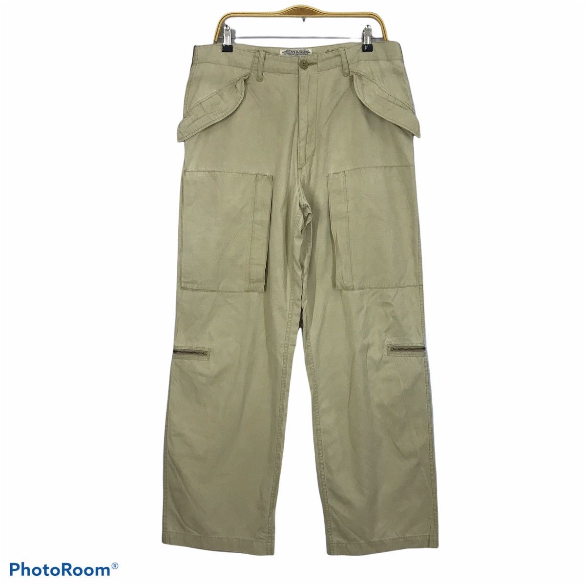 Avirex BROWN KHAKI AVIREX CARGO POCKET BAGGY PANTS Size US 32 / EU 48 - 1 Thumbnail