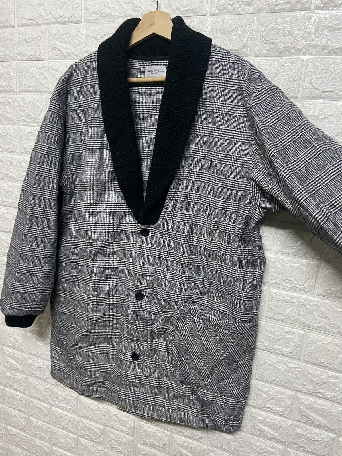 Japanese Brand Vintage Beg Well Quilted Shawl Collar Cardigan Made in Japan Size US L / EU 52-54 / 3 - 4 Thumbnail