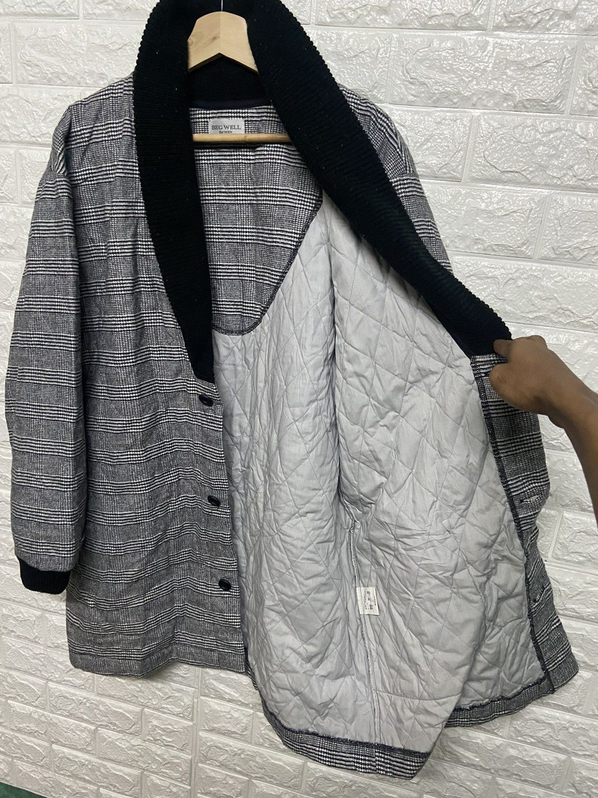 Japanese Brand Vintage Beg Well Quilted Shawl Collar Cardigan Made in Japan Size US L / EU 52-54 / 3 - 5 Thumbnail