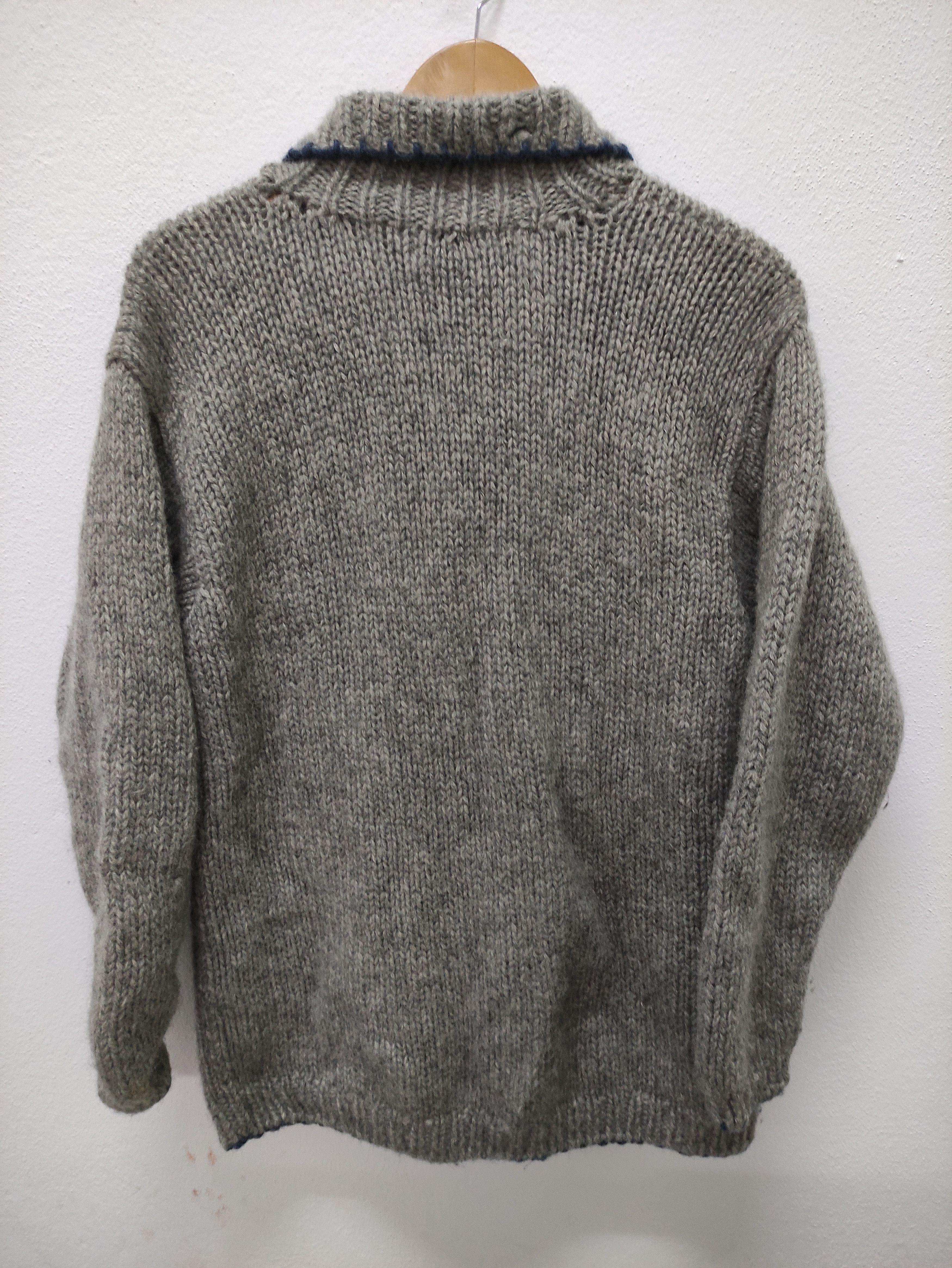 Vintage Vintage West Sea Button Up Wool Collared Knitwear Cardigan Size US L / EU 52-54 / 3 - 2 Thumbnail