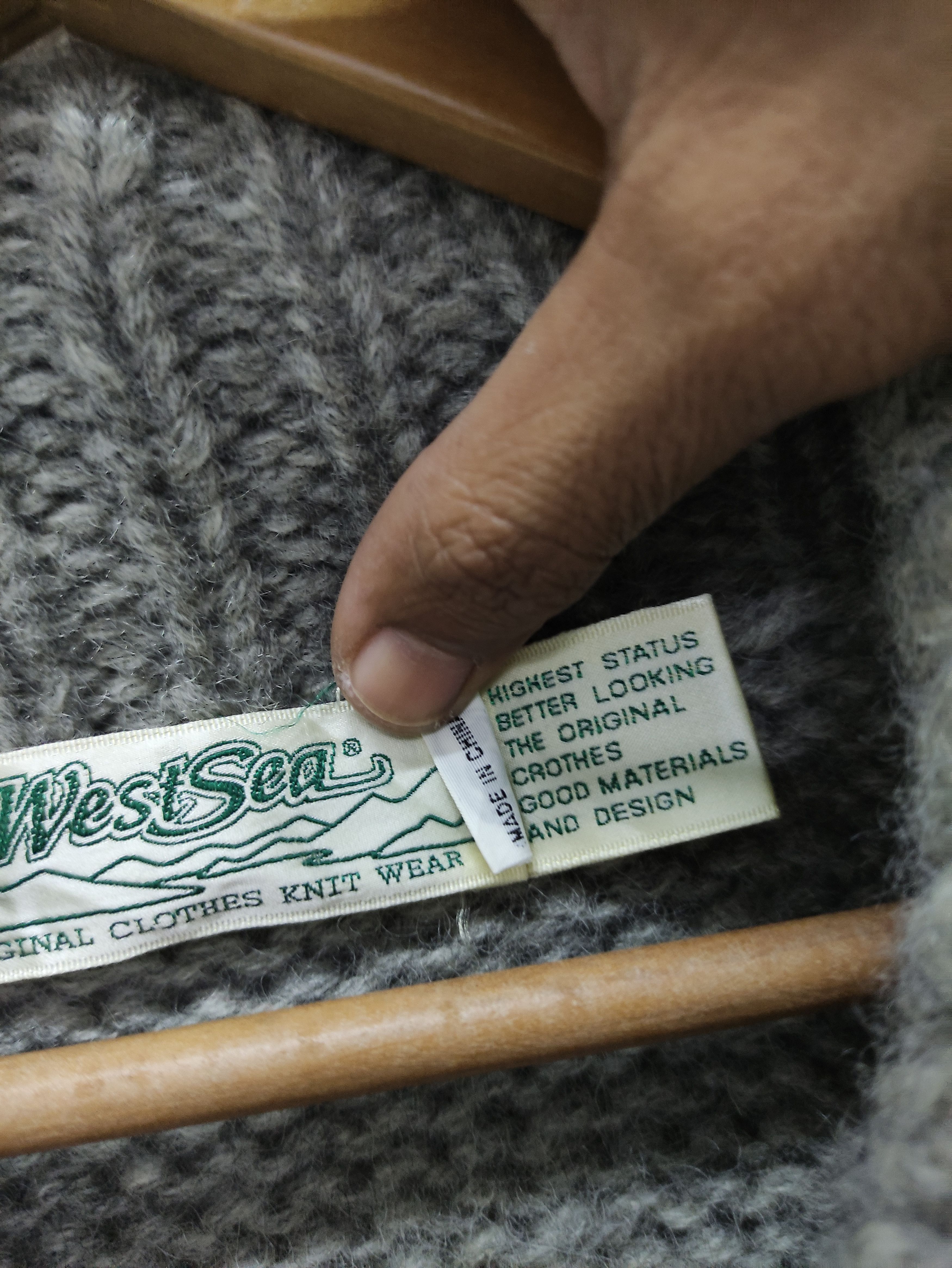 Vintage Vintage West Sea Button Up Wool Collared Knitwear Cardigan Size US L / EU 52-54 / 3 - 7 Thumbnail
