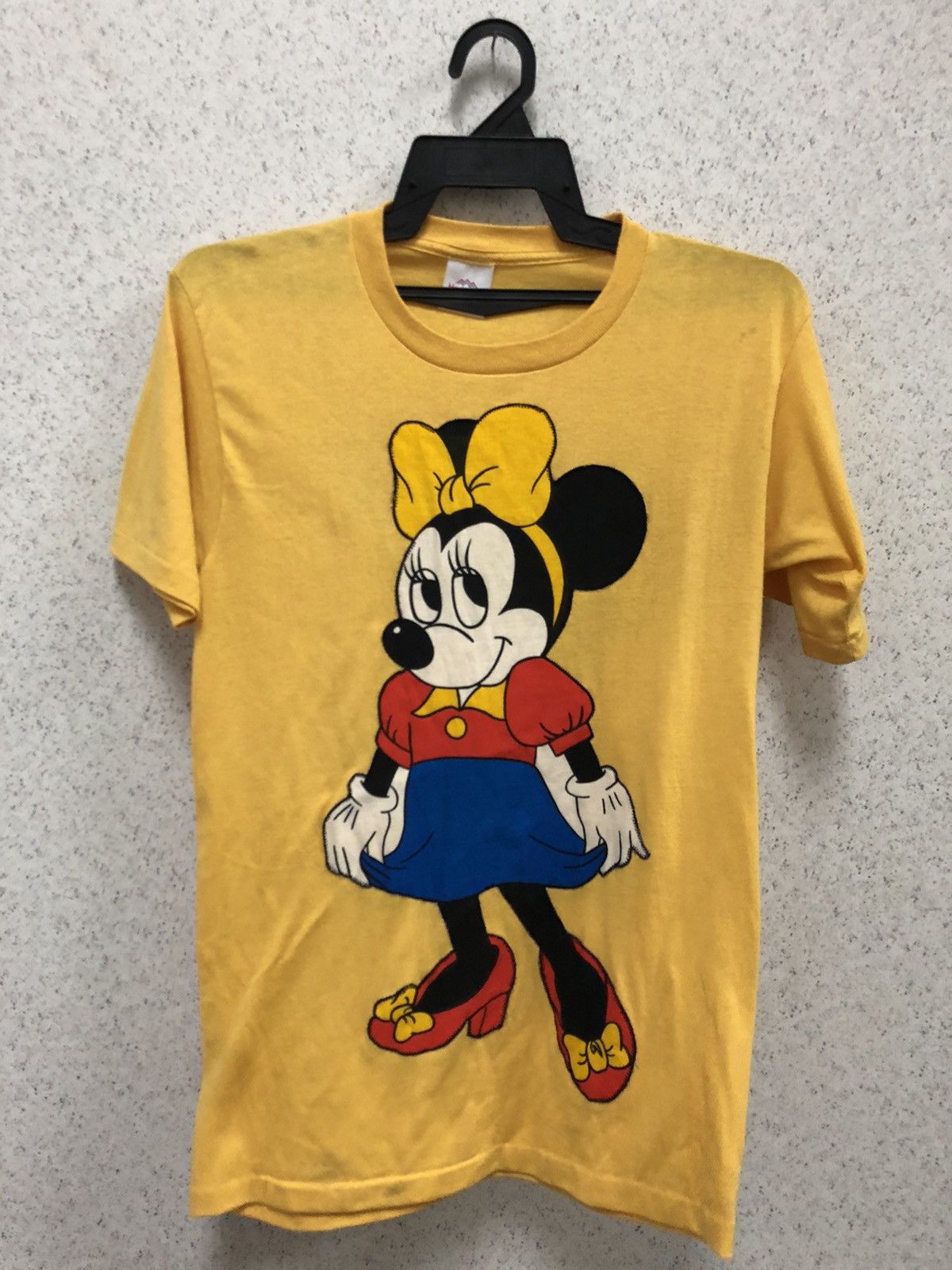 image of Made In USA x Mickey Mouse Vintage Minnie Mouse Tee in Yellow, Men's (Size Medium)