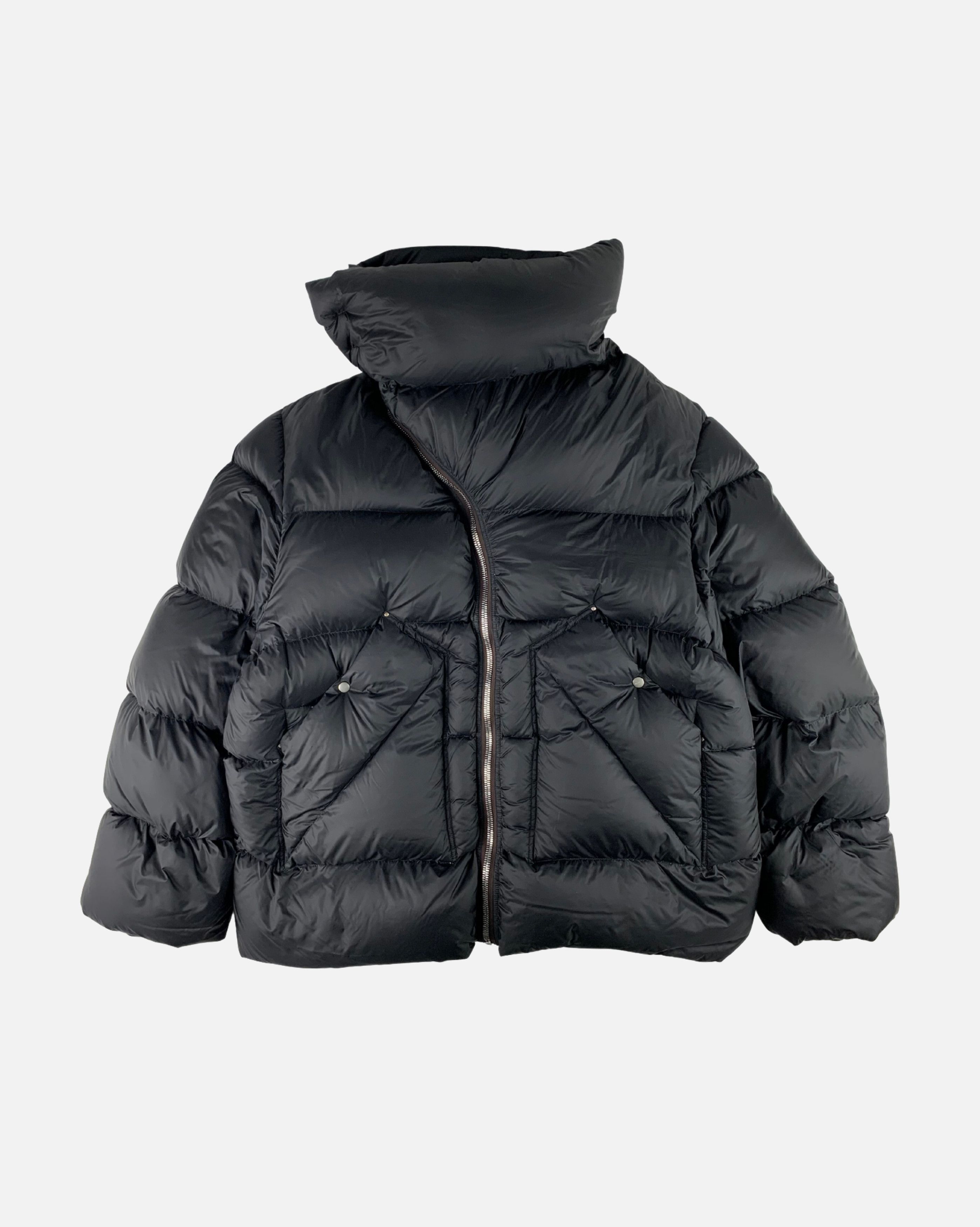 image of Rick Owens Performa Mountain Duvet Down Jacket in Black, Men's (Size Large)