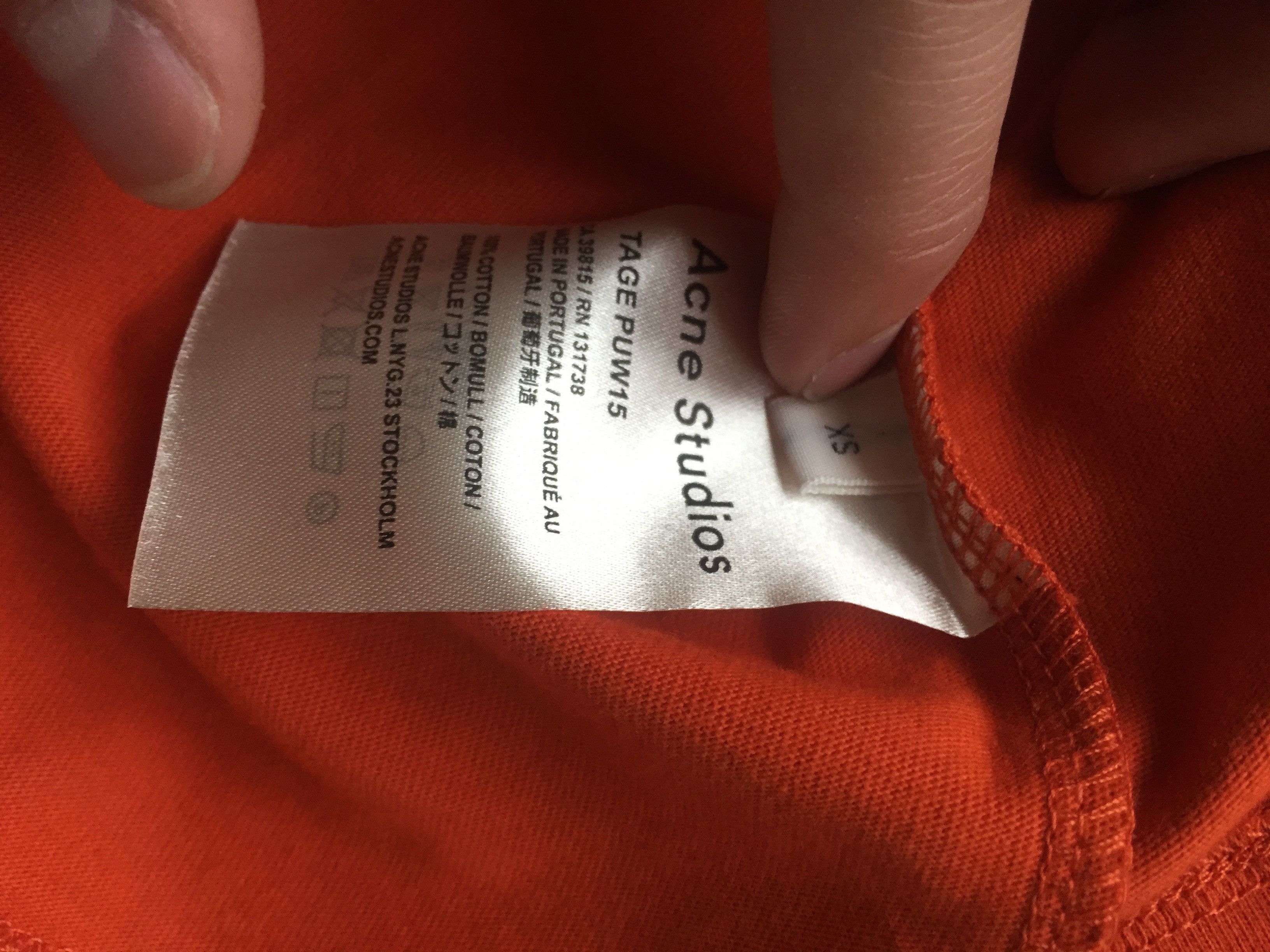 Acne Studios L/S "Tage" Coral Red Tee Size US S / EU 44-46 / 1 - 10 Thumbnail