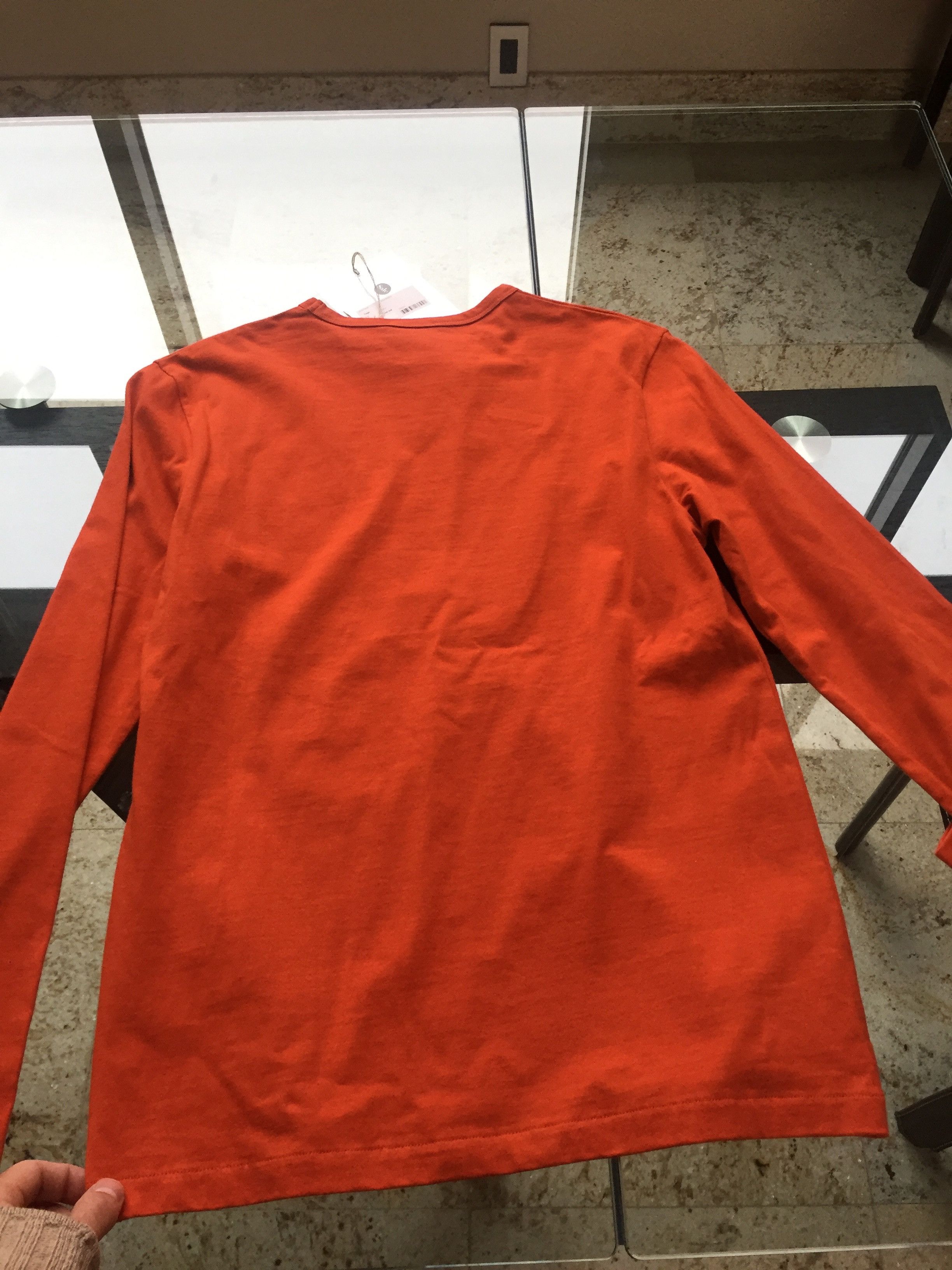 Acne Studios L/S "Tage" Coral Red Tee Size US S / EU 44-46 / 1 - 9 Thumbnail