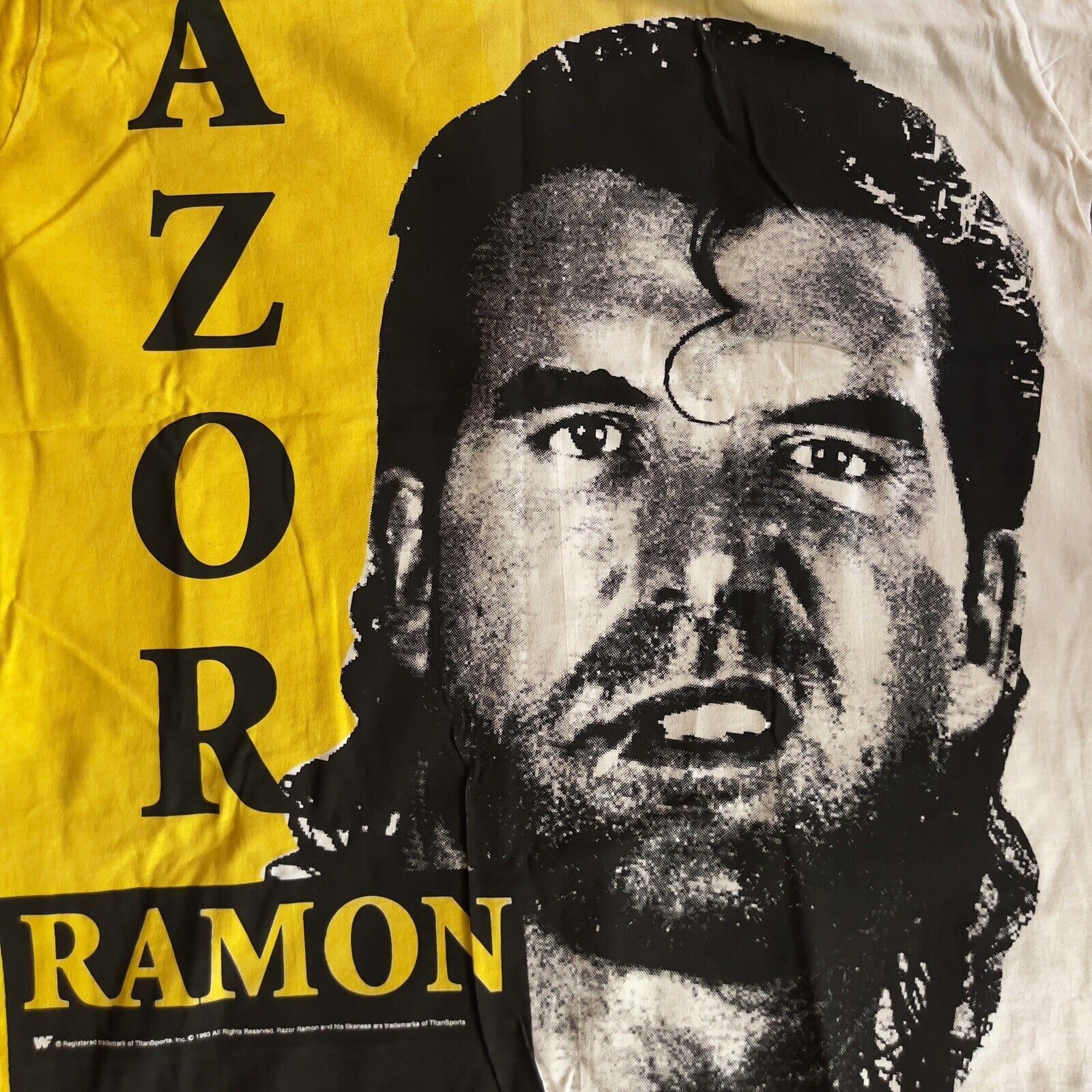 Vintage Vintage WWF 1993 Rare Razor Ramon All Over Print T-Shirt Size US XL / EU 56 / 4 - 5 Thumbnail