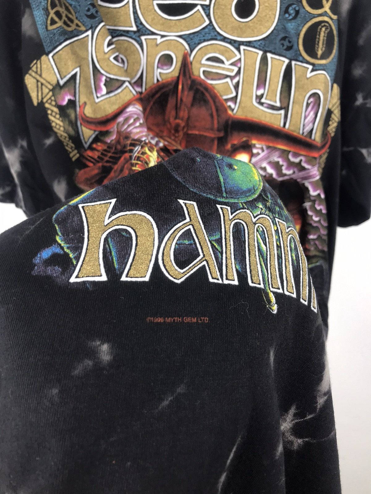 Band Tees Vintage 1999 Led Zeppelin Hammer Of The Gods Deadstock Shirt Size US XL / EU 56 / 4 - 4 Thumbnail