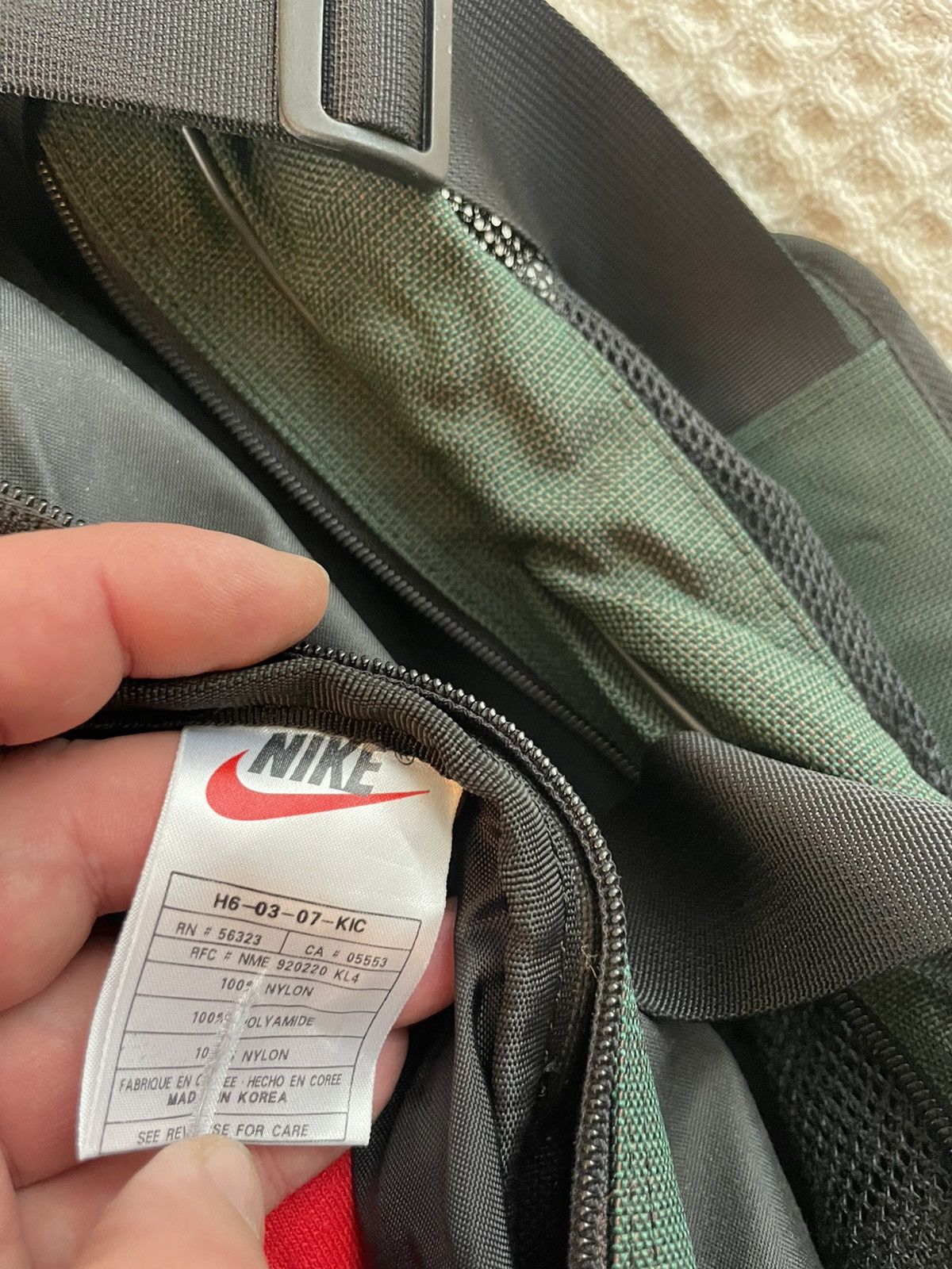 Nike × Vintage Vintage Nike Big Swoosh Travel Bag Y2K Size ONE SIZE - 7 Thumbnail