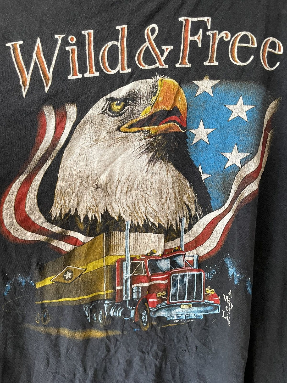 Vintage Vintage eagle truckers T-shirt 3d emblem Size US L / EU 52-54 / 3 - 2 Thumbnail