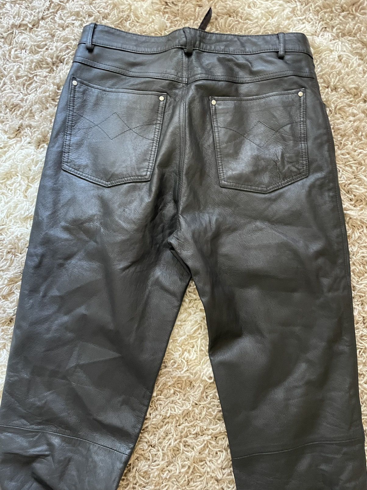 Vintage Vintage avant garde leather pants Size US 32 / EU 48 - 2 Thumbnail