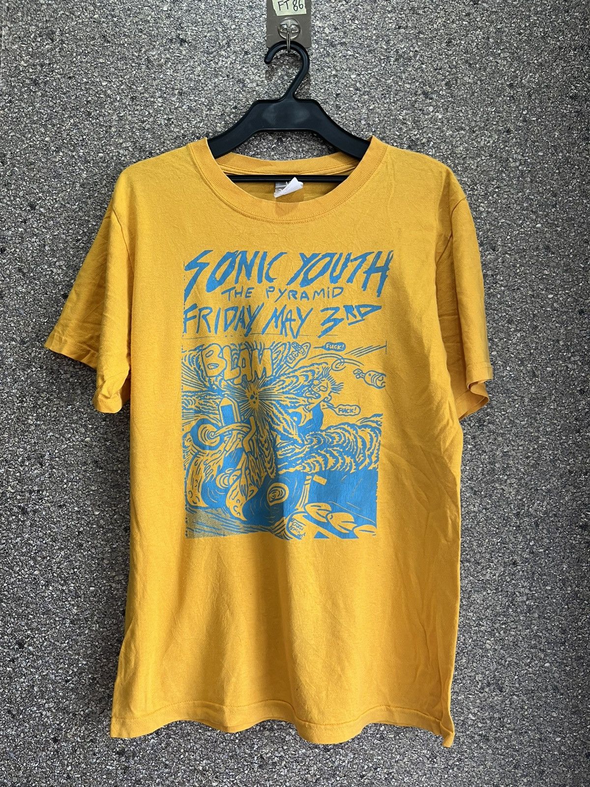 image of Band Tees x Made In USA Sonic Youth Ft86 in Orange, Men's (Size Small)