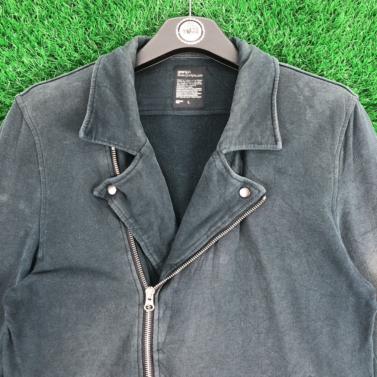 Japanese Brand Vintage Double Collar Cotton Jacket Zipper by Graniph Size US S / EU 44-46 / 1 - 7 Thumbnail