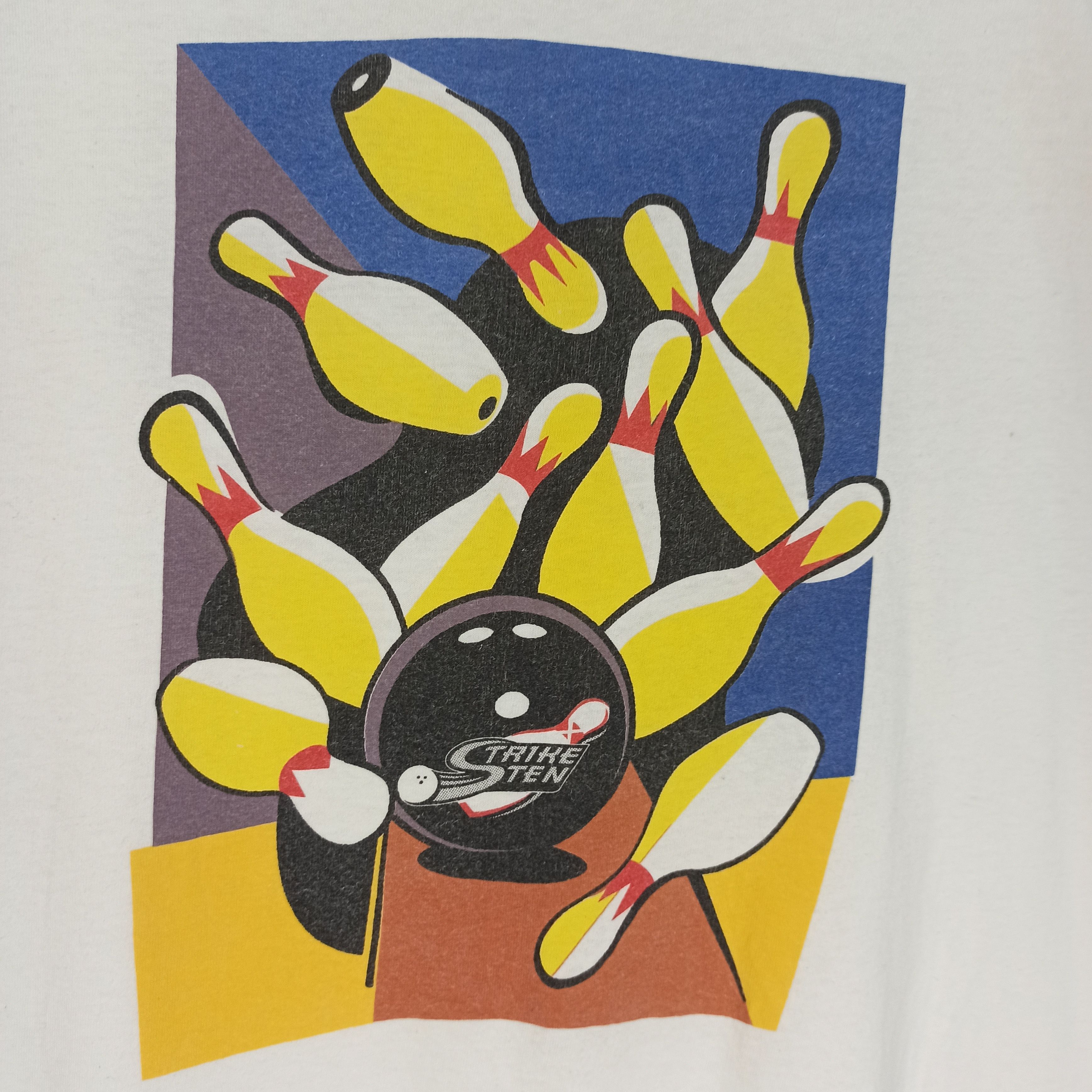 Hanes Vintage Strike Ten Bowling "WIBC" Tshirt Size US XL / EU 56 / 4 - 2 Thumbnail