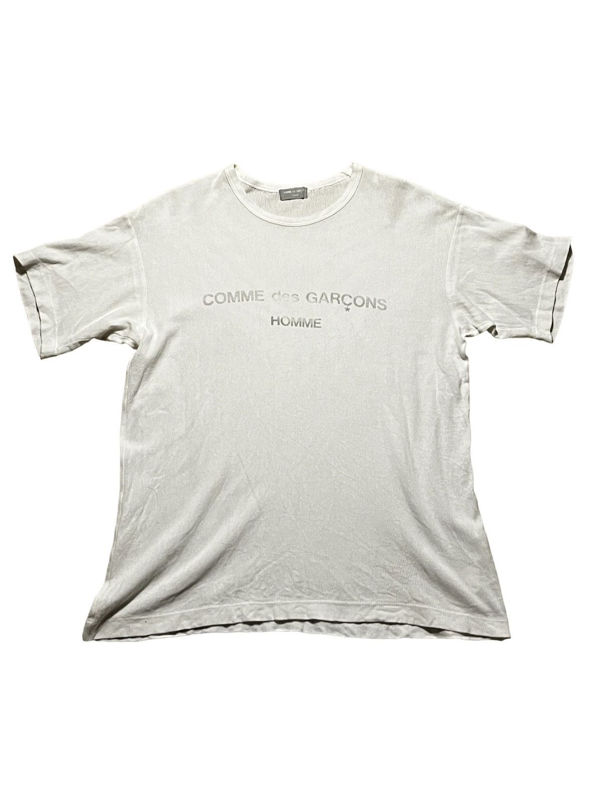 Comme des Garçons Homme AD1996 Screenprint Logo Mesh Shirt