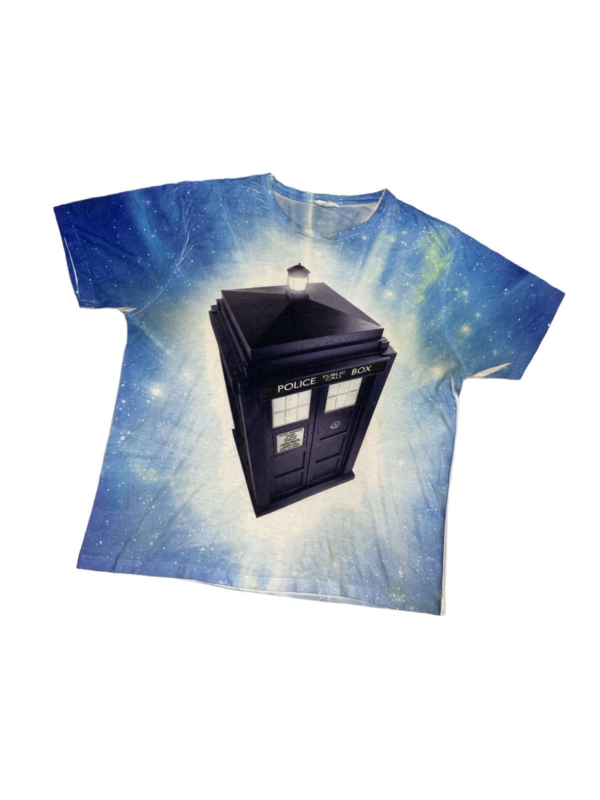 Band Tees × Vintage DR WHO TARDIS PHONE BOOTH OVERPRINT SHIRT Size US XL / EU 56 / 4 - 1 Thumbnail