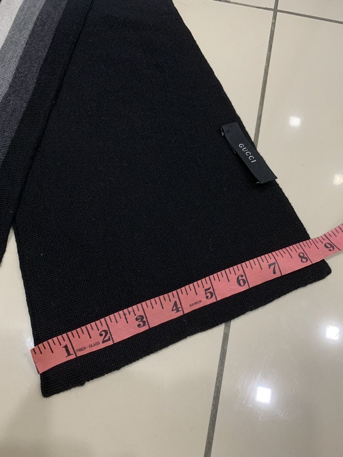 Gucci GUCCI SPELLOUT STRIPED WOOL SCARF MUFFLER Size ONE SIZE - 5 Thumbnail