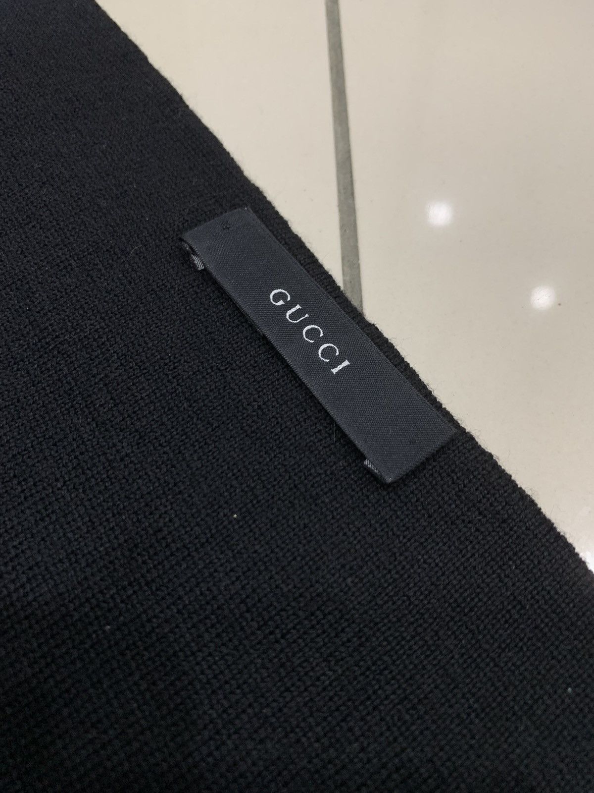 Gucci GUCCI SPELLOUT STRIPED WOOL SCARF MUFFLER Size ONE SIZE - 2 Thumbnail