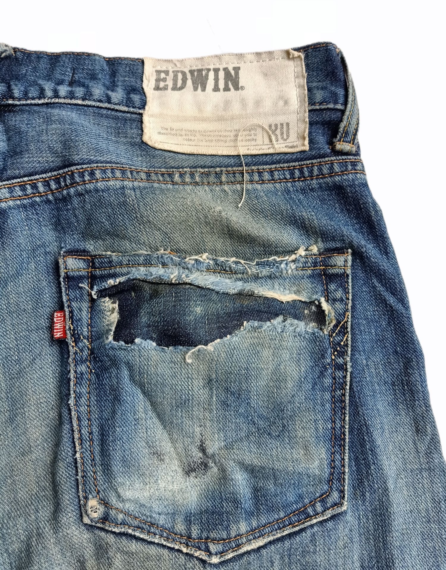 Edwin × Vintage Distress Edwin Jeans Made in Japan Size US 33 - 7 Thumbnail
