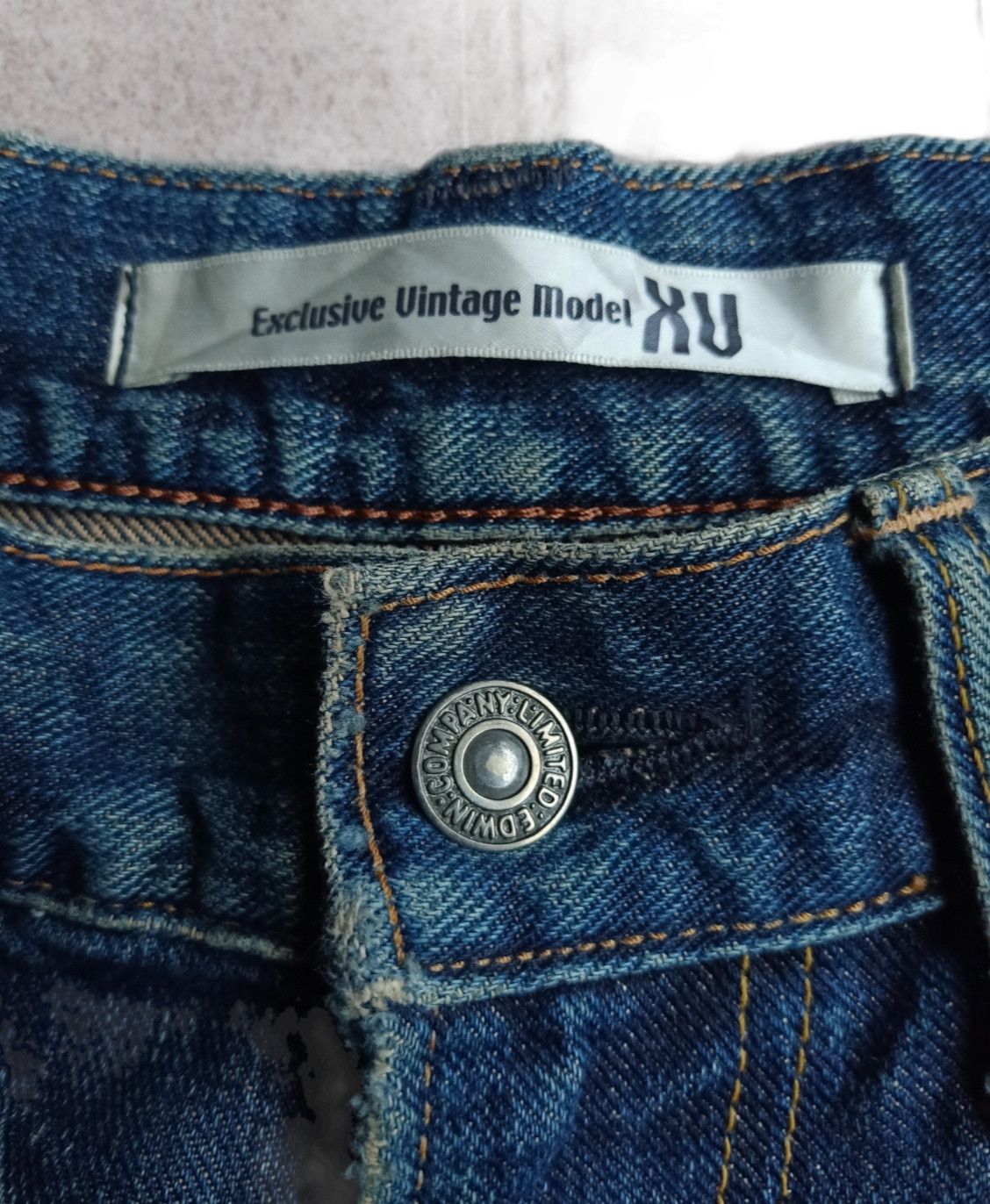 Edwin × Vintage Distress Edwin Jeans Made in Japan Size US 33 - 3 Thumbnail