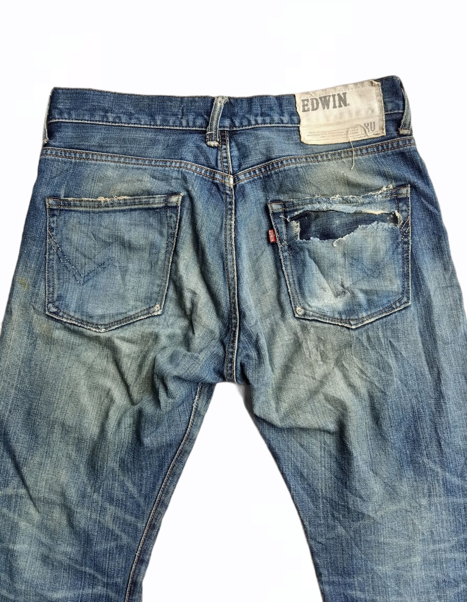Edwin × Vintage Distress Edwin Jeans Made in Japan Size US 33 - 5 Thumbnail