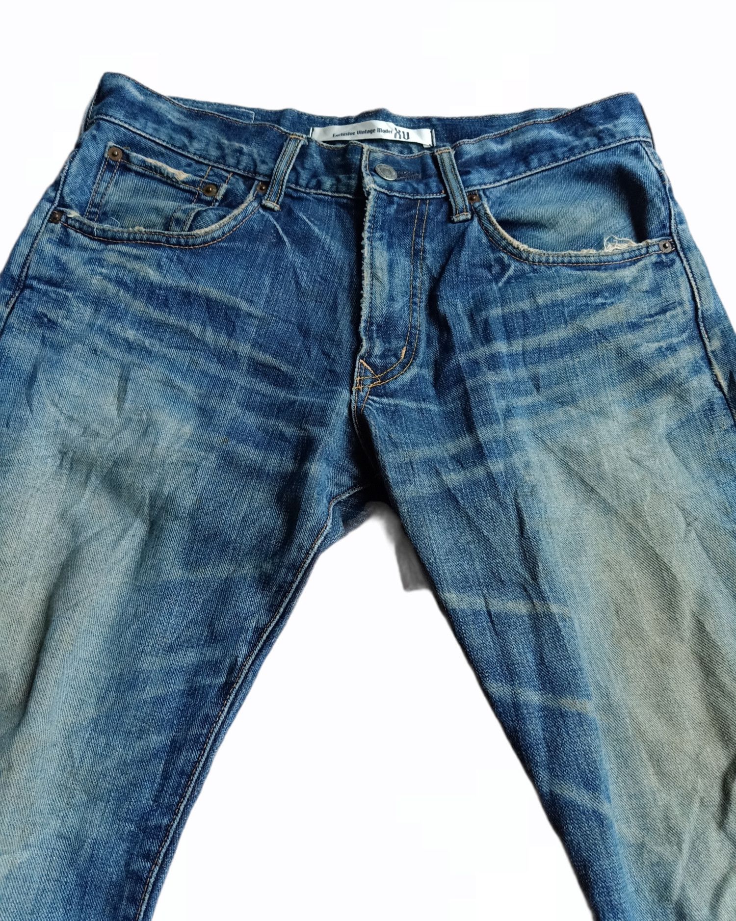 Edwin × Vintage Distress Edwin Jeans Made in Japan Size US 33 - 2 Thumbnail