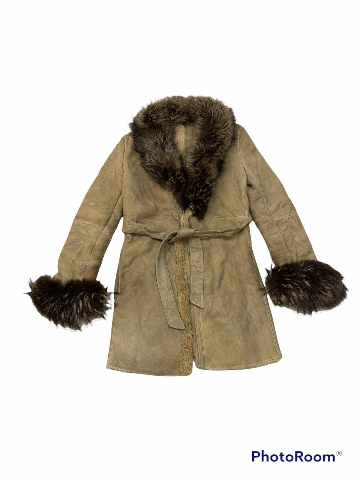 Vintage EUFEMMES FOR FUR SHEEPSKIN LEATHER JACKET COAT Size US S / EU 44-46 / 1 - 1 Thumbnail