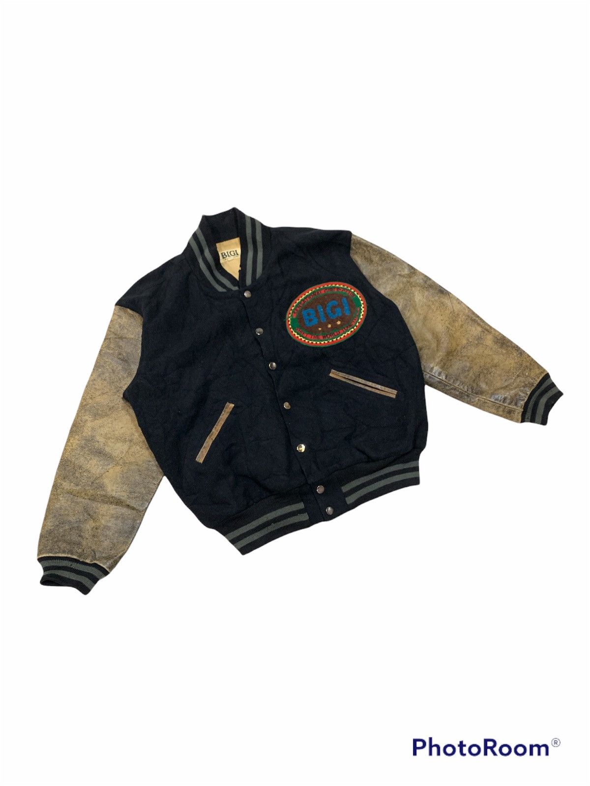 1983 BIGI WOOL LEATHER VARSITY JACKET JAPAN