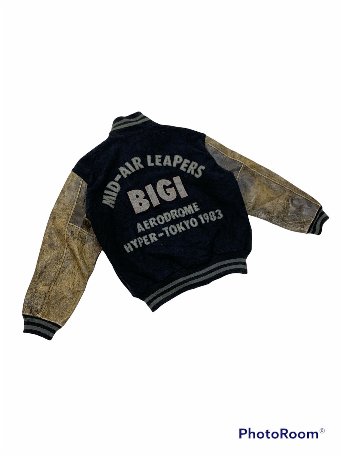 1983 BIGI WOOL LEATHER VARSITY JACKET JAPAN