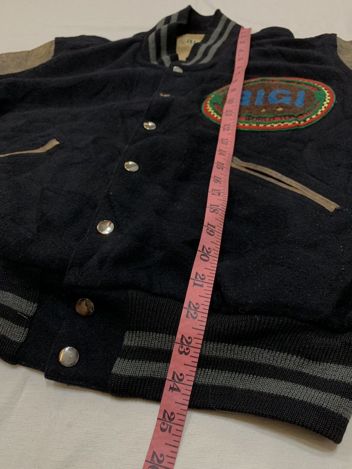 1983 BIGI WOOL LEATHER VARSITY JACKET JAPAN
