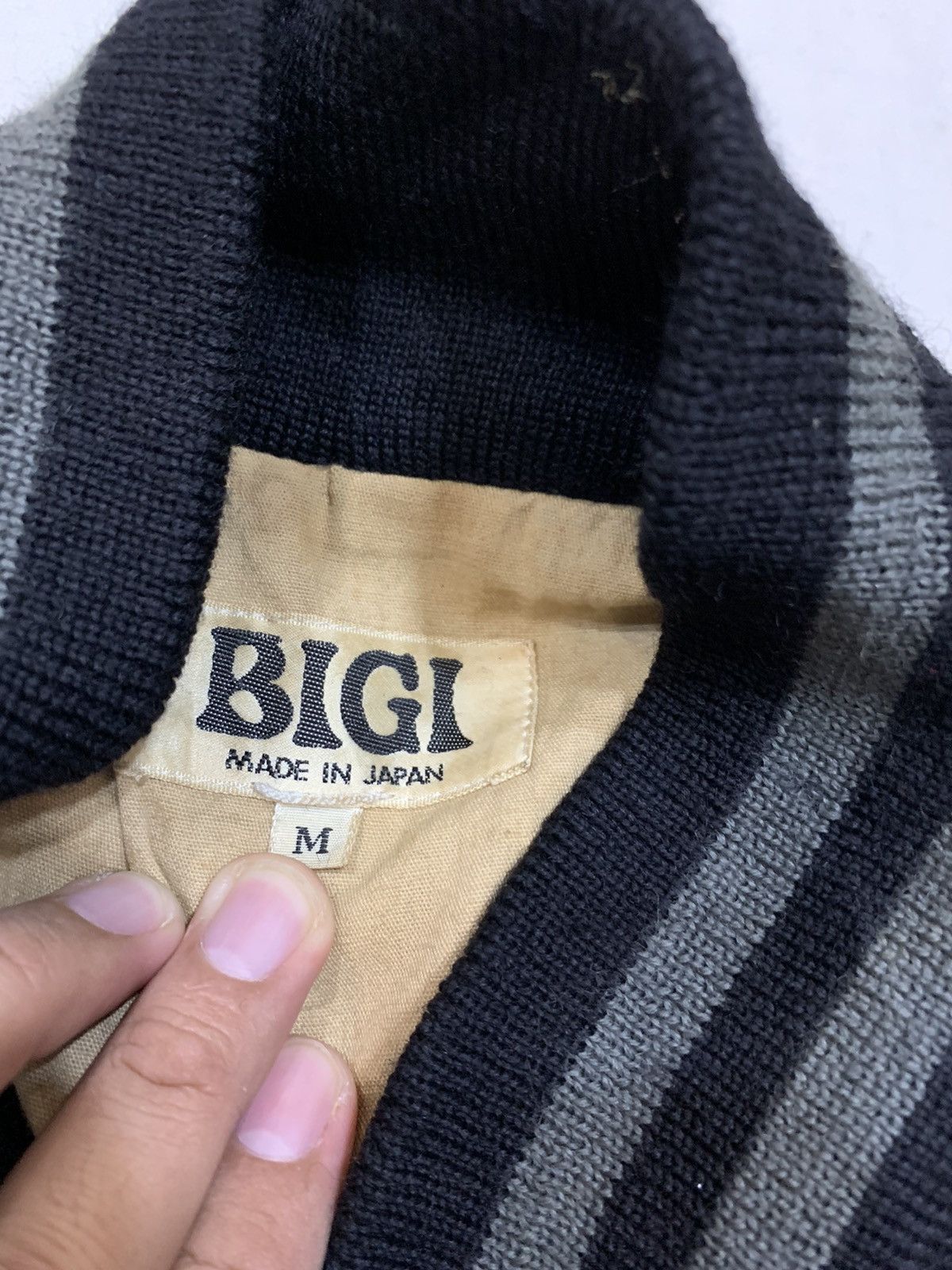 1983 BIGI WOOL LEATHER VARSITY JACKET JAPAN