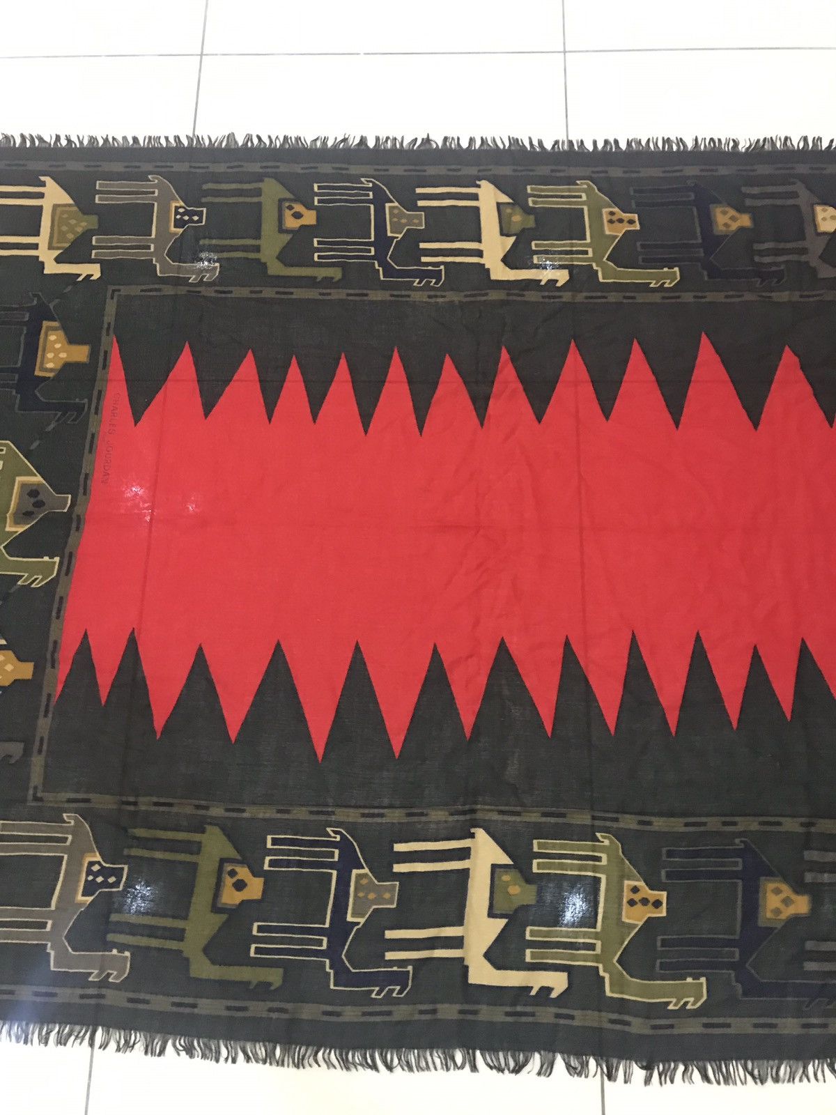 Charles Jourdan Charles Jourdan Paris aztec Print Huge Scarf / Shawl/ Weap Size ONE SIZE - 6 Thumbnail
