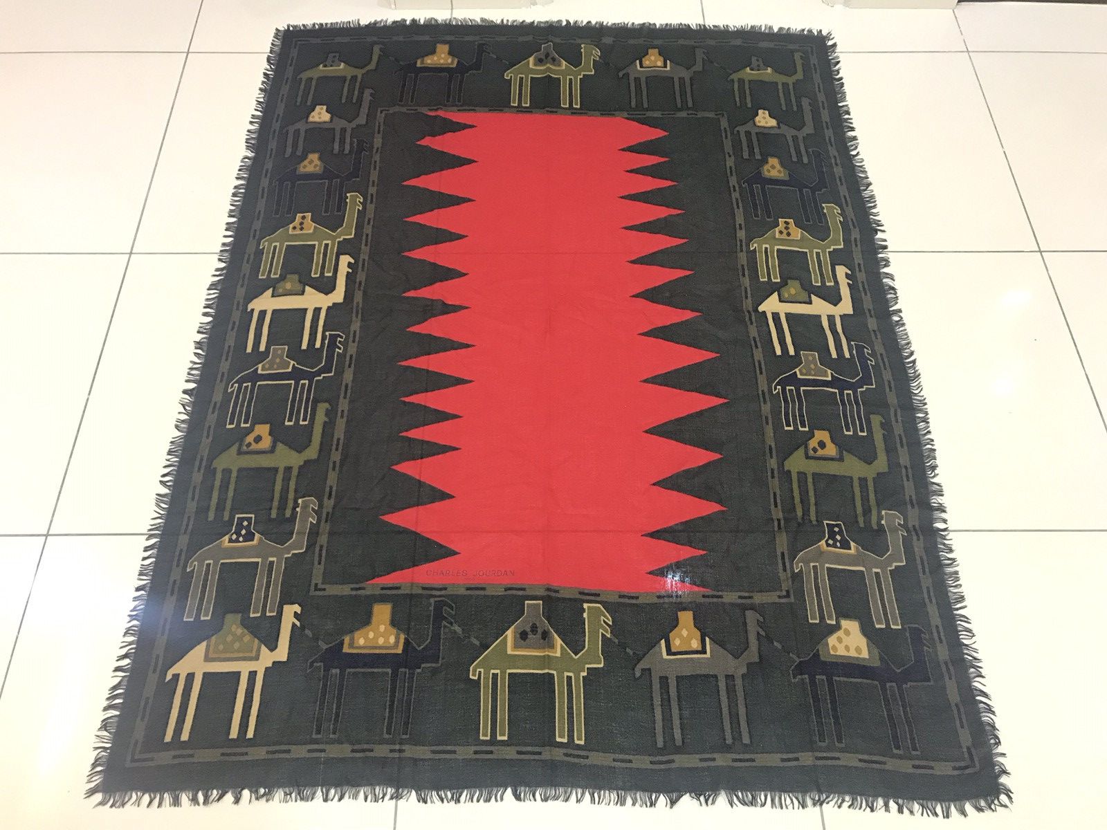 Charles Jourdan Charles Jourdan Paris aztec Print Huge Scarf / Shawl/ Weap Size ONE SIZE - 1 Thumbnail