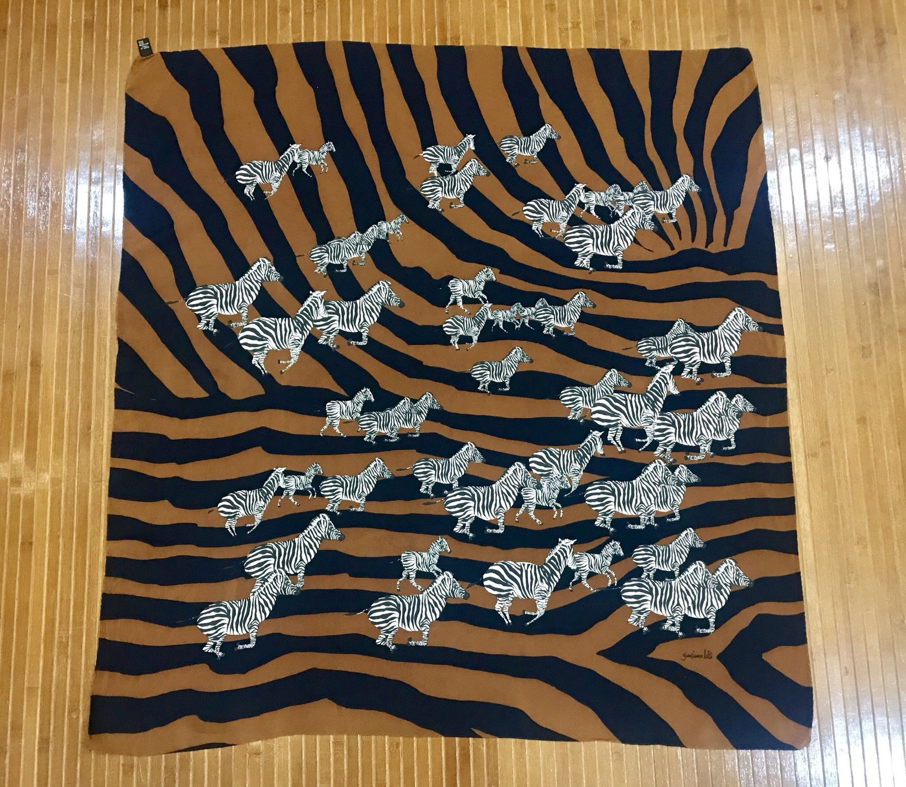 Other Gianfranco Lotti Zebra 100% Silk Made In Italy Size ONE SIZE - 1 Thumbnail