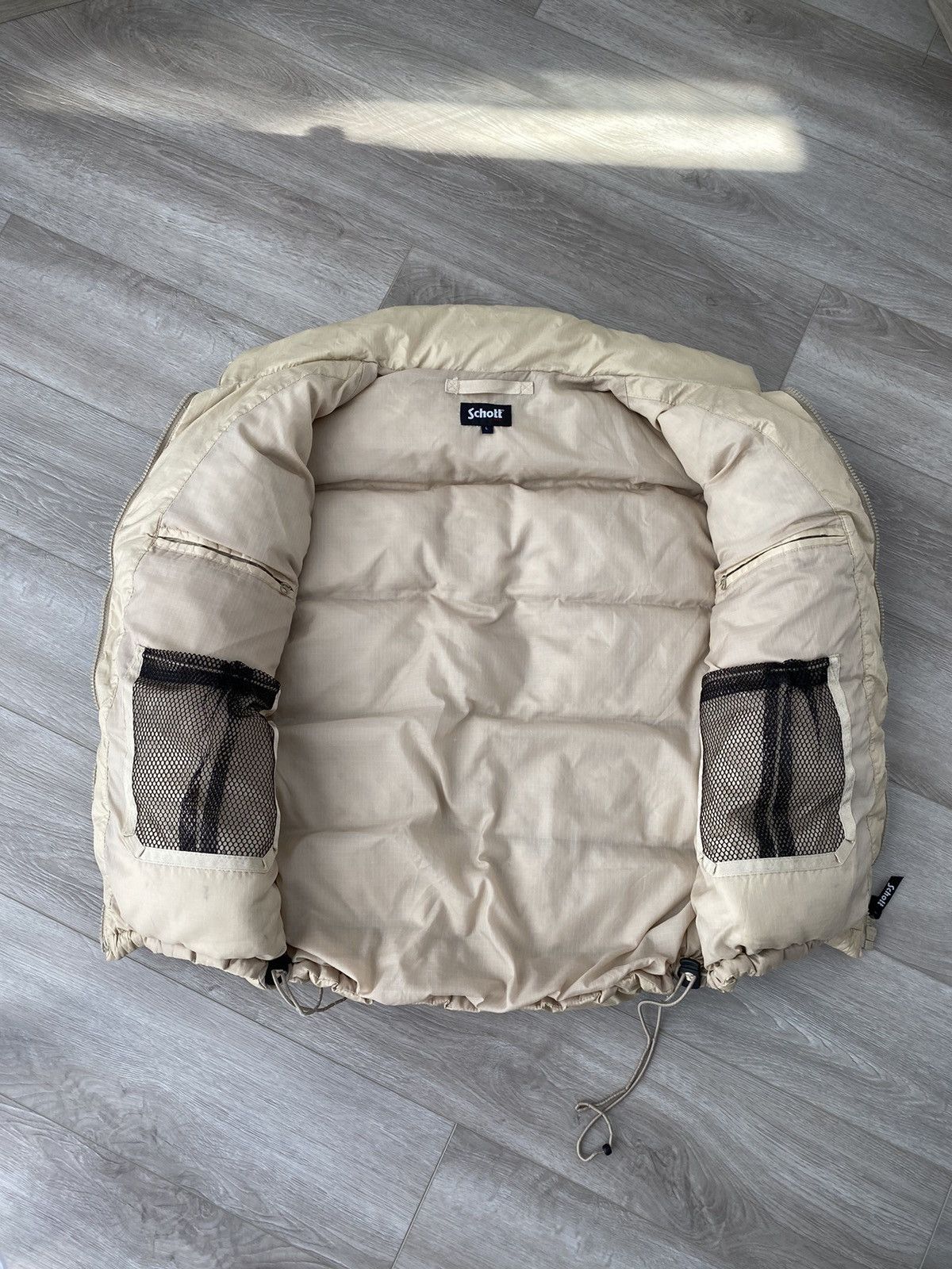 Schott Vintage 90s Navy Schott NYC Puffer Down Vest Size US L / EU 52-54 / 3 - 2 Thumbnail
