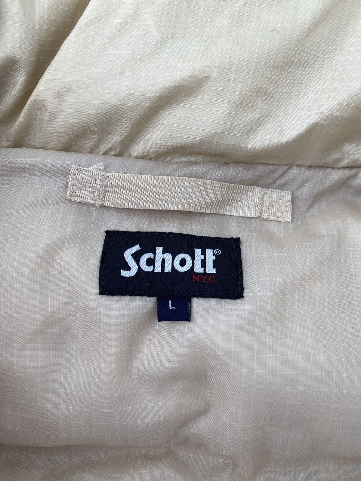 Schott Vintage 90s Navy Schott NYC Puffer Down Vest Size US L / EU 52-54 / 3 - 5 Thumbnail