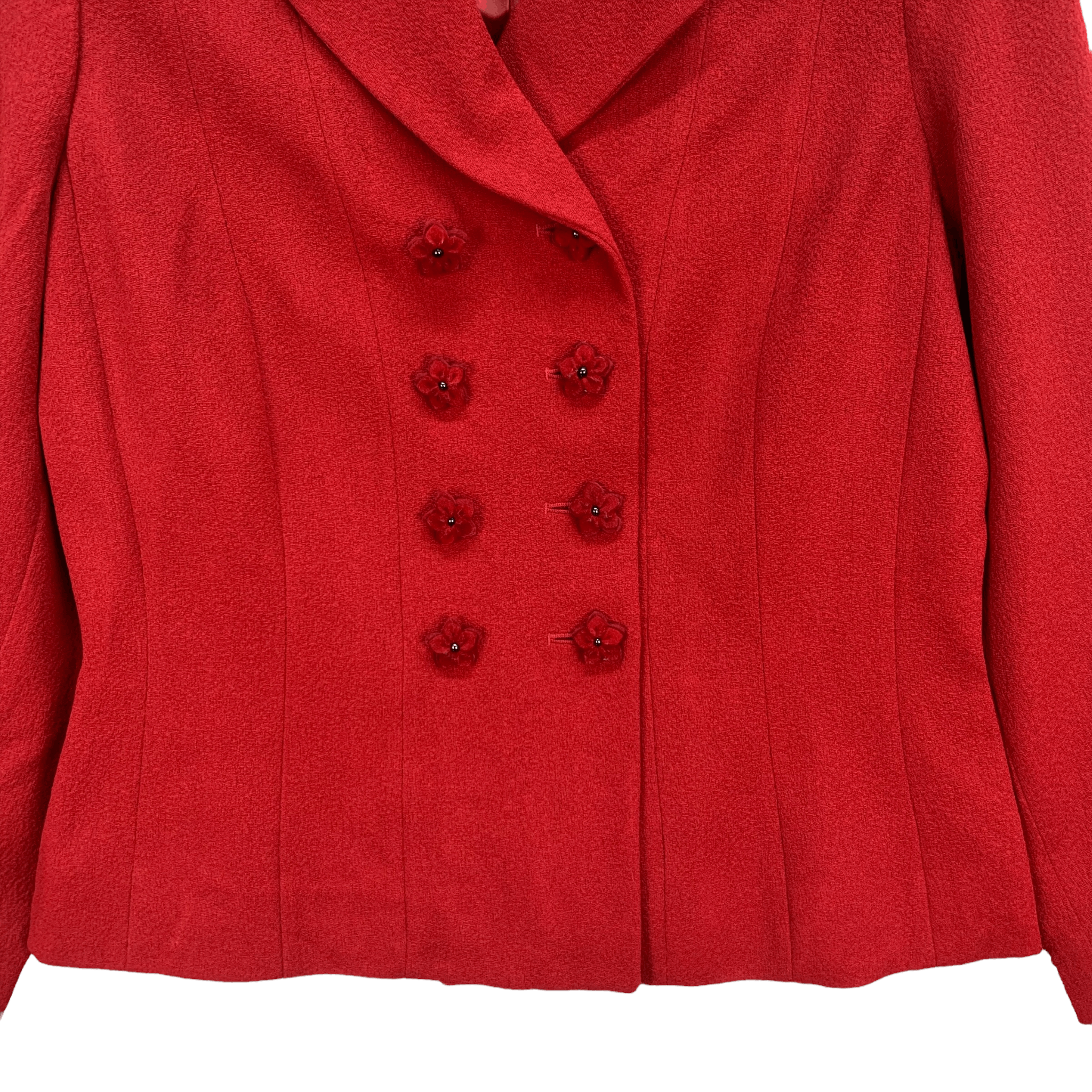 Japanese Brand Moschino Cheap and Chic Red Double Breasted Coat #3952-137 Size S / US 4 / IT 40 - 3 Thumbnail