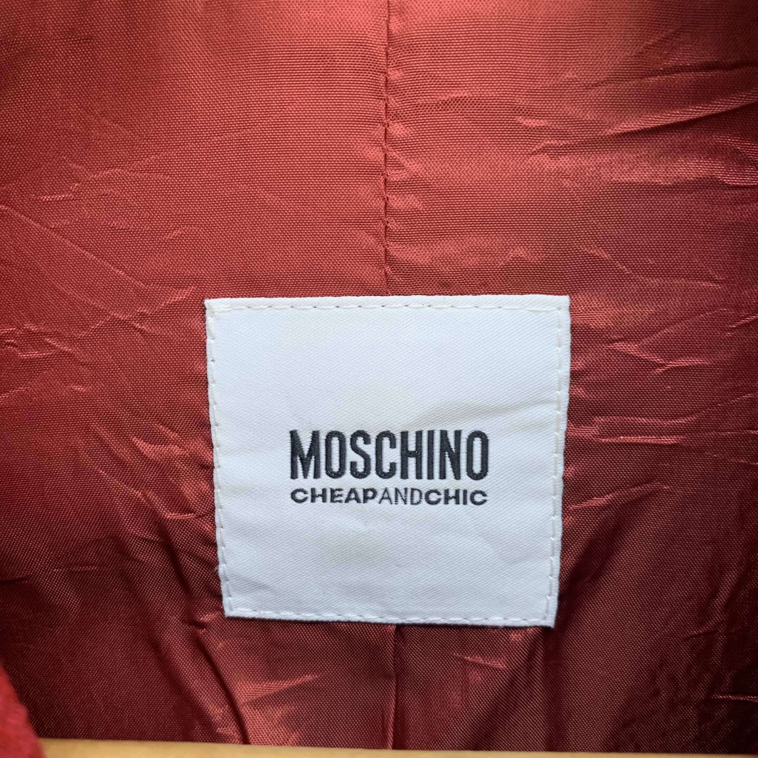 Japanese Brand Moschino Cheap and Chic Red Double Breasted Coat #3952-137 Size S / US 4 / IT 40 - 6 Thumbnail