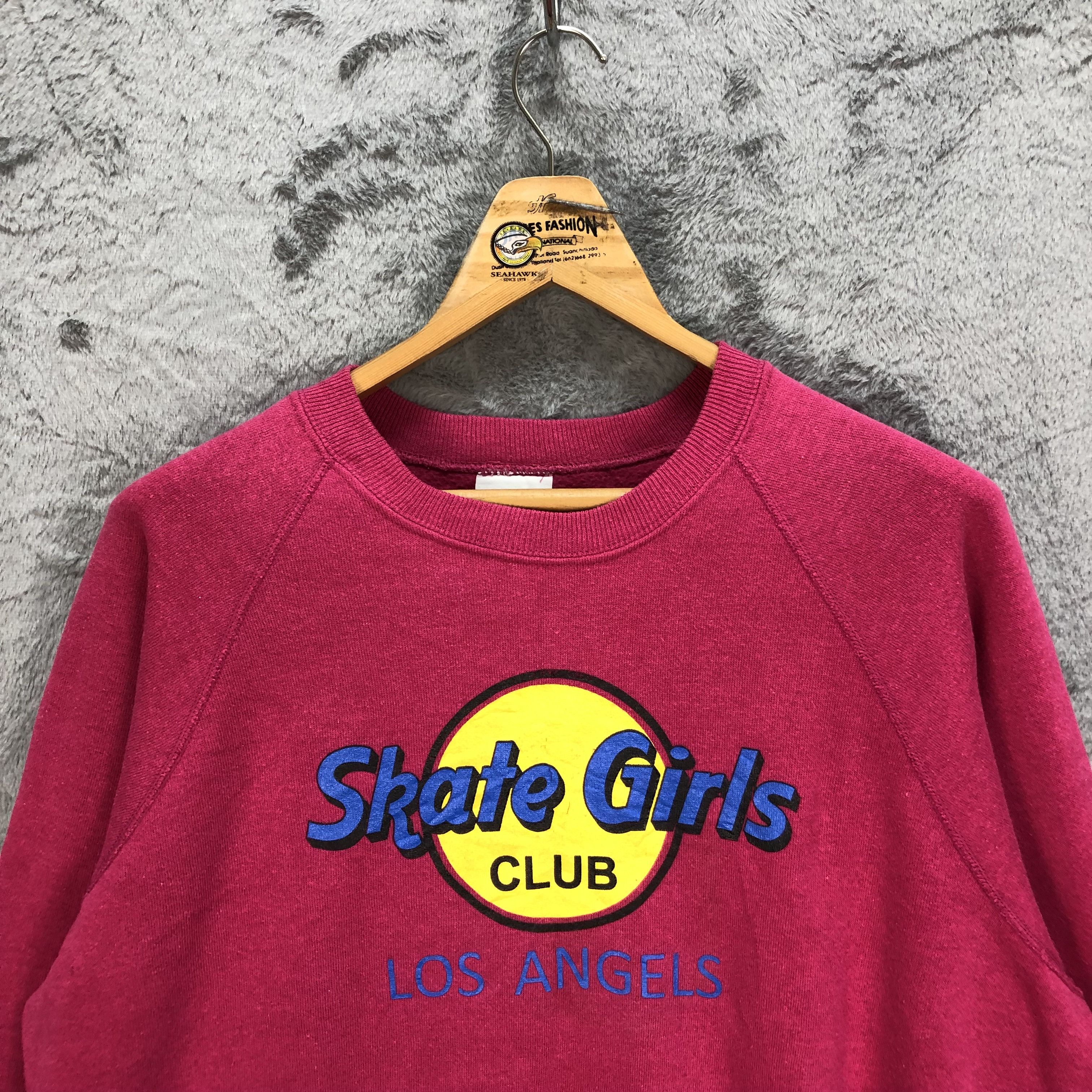 Lee VINTAGE SKATE GIRL CLUB LA PINK SWEATSHIRTS #5250-181 Size US M / EU 48-50 / 2 - 2 Thumbnail