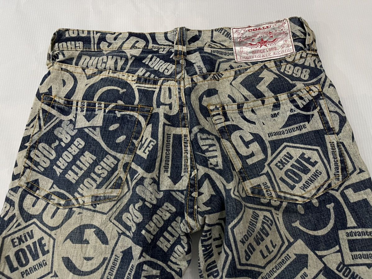 Japanese Brand Full Print Smile Jeans Size US 33 - 14 Thumbnail